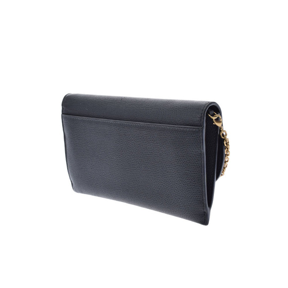 CHRISTIAN DIOR Saddle Long Wallet Black Calfskin Chain - Picture 2 of 12